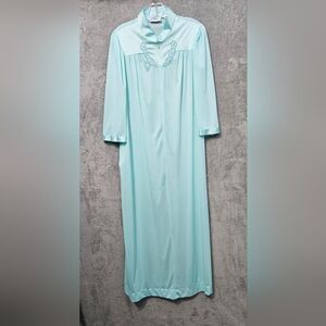 Vanity Fair Med Vintage USA Blue Zip Robe